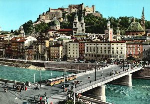 Vintage Postcard  Salzburg Staatsbrucke Main Bridge Le Pont Principal Austria