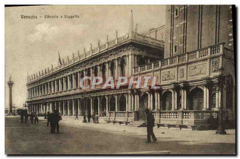 Old Postcard Venezia Libreria Loggeito