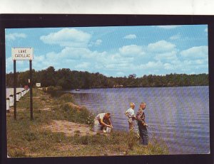 P1600 vintage 3 boys fishing lake cadillac, cadillac michigan