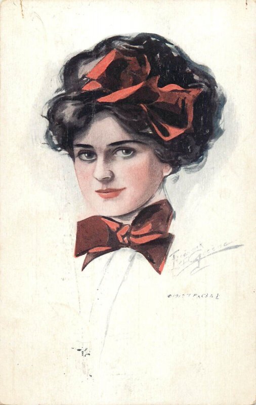 Glamor beauty drawn women portraits various artists lot of 12 vintage postcards