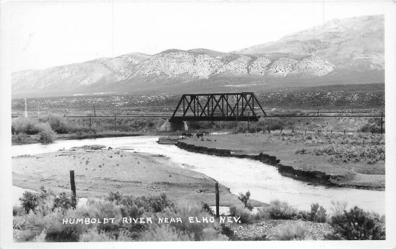 Postcard RPPC Nevada Elko Humboldt River 1950s 23-2919