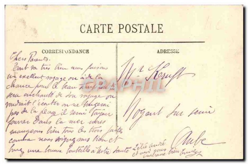 Old Postcard Trouville The Beach shooting the & # 39Hotel of Paris