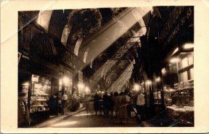 Black White IstanbulGrand Bazaar People Window Shops Street Postcard WOB Note PM 