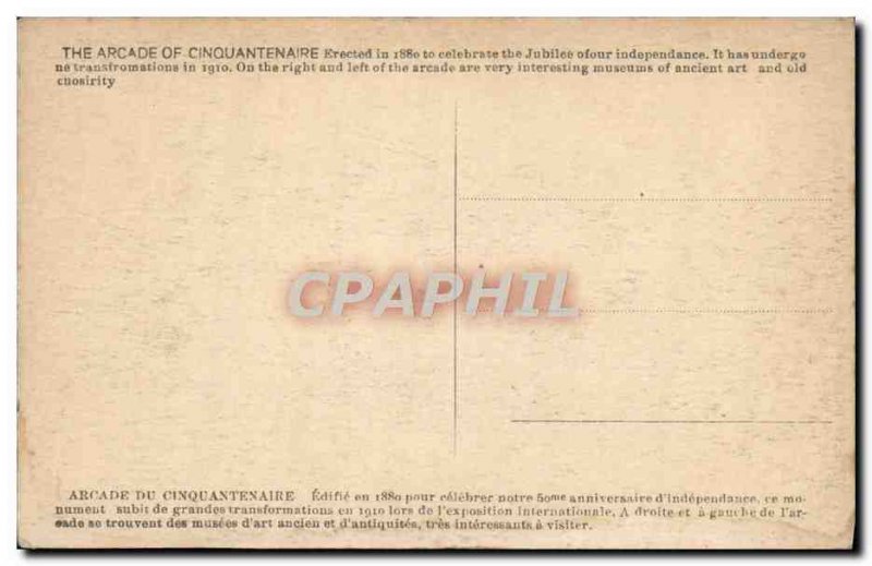 Old Postcard Brussels Cinquantenaire Arcade