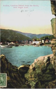 Avalon Catalina Island From the Rocks Near Sugar Loaf California Postcard C069