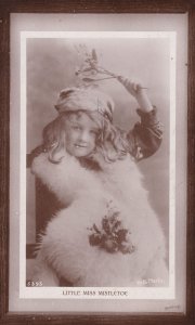 Posh Child Little Miss Mistletoe Vintage Real Photo Postcard