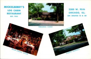 Illinois Chicago Mickelberry's Log Cabin Restaurant