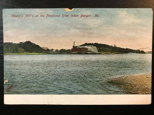 Vintage Postcard 1907-1915 Steam's Mill on Penobscot River below Bangor Maine