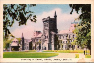 VINTAGE POSTCARD COLLEGE AT UNIVERSITY OF TORONTO ONTARIO CANADA c. 1925-1930