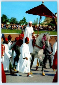 MOROCCO ~ His Majesty KING HASSAN II on Horseback  4x6 Royalty Postcard