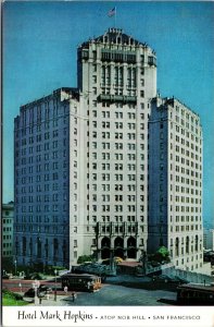 Vtg Hotel Mark Hopkins Atob Nob Hill San Francisco California CA Unused Postcard