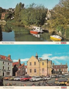 Malton Museum Boats Sailing 2x 1970s Postcard s