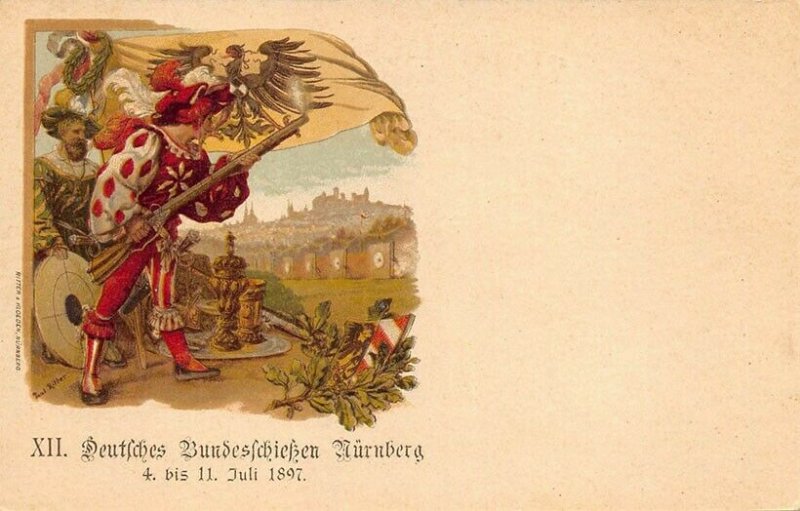 1897 Nurnberg Germany Deutsches Bundes Fc Blieben Turnberg Postal Card