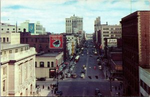 Vtg Spokane Washington WA Looking East on Riverside Avenue Street View Postcard