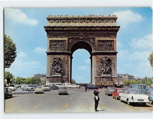 Postcard Arc de Triomphe Paris France