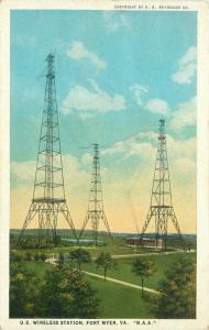 Myer 1920s United States Naval Radio Station Virginia Postcard Reynolds 5038