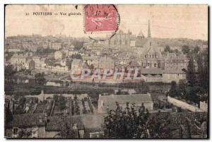 Old Postcard Poitiers General view