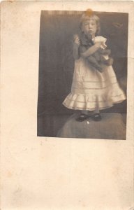J69/ Teddy Bear Interesting RPPC Postcard c1910 Child Silex Missouri 244