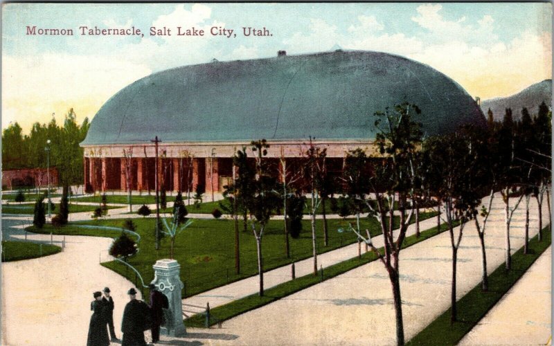 Vtg 1910's Mormon Tabernacle Salt Lake City Utah UT Antique Unused Postcard