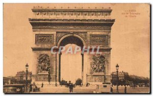 Postcard Old Paris Arch of triumph of & # 39etoile