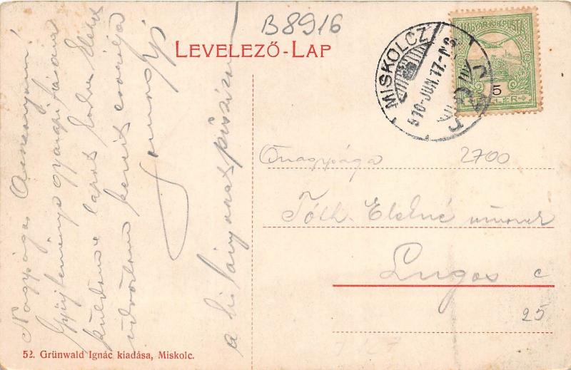 B8916 Hungary Miskolc Hamori To 1910