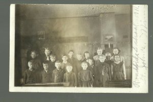 St. John MINNESOTA RP1911 INTERIOR One Room SCHOOL GHOST TOWN nr Willmar Pennock