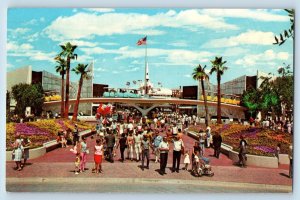 Anaheim California CA Postcard Tomorrowland Entrance Disneyland c1960's Vintage