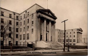 RPPC City Hospital, Indianapolis IN Vintage Postcard T44