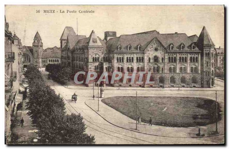 Old Postcard Metz Main Post Office