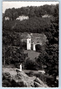 Marienthal (Peres Blancs) Luxembourg Postcard The Yolande Tower 1960 RPPC Photo