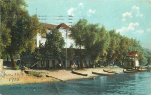 Keuka Hotel waterfront Lake Keuka Nevada 1910 Postcard Rotograph 20-11778