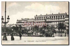 Old Postcard Toulon Place the Liberte