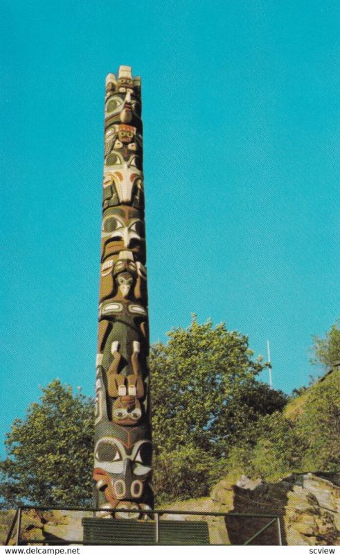 Indian Totem pole , PRINCE RUPBERT , B.C, Canada , 1950-60