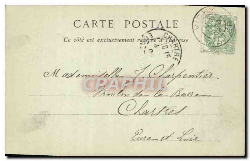 Old Postcard From Around Vichy L & # 39Ardoisiere Gour Saillant