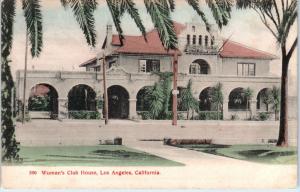 LOS ANGELES, CA ~ Handcolored  WOMEN'S CLUB HOUSE   1908    Postcard