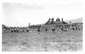 Teotihuacan Mexico Sacrifice To The Gods Real Photo Postcard