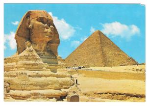 Egypt Great Sphinx Cheops Pyramids Giza Vintage Postcard 4X6