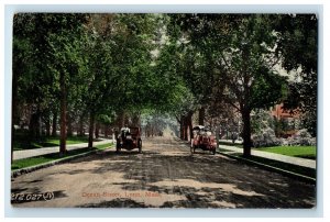 c1910's Ocean Street Dirt Road Car Horse Carriage Lynn Massachusetts MA Postcard