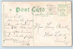 Waterloo Iowa IA Postcard A Wireless Message Couple House Scene 1911 Antique