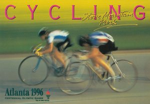 Cycling Cyclist Race Atlanta 1996 Rare American Olympic Games Postcard