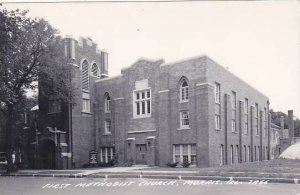 Illinois Morris First Methodist Church Real Photo RPPC