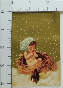 Francis S Hinkle's Gold Dust Flour Cherub Baby In Bird's Nest Bird F68