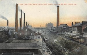 J26/ Pueblo Colorado Postcard c1910 U.S. Zinc Company Smelter Factory 326