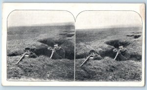 France Postcards Zigzag Line of Allied Trenches Along Firing Line c1930's WW1