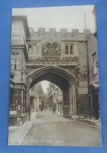 Vintage Friths Postcard  Salisbury High Street Gate Wiltshire B1A