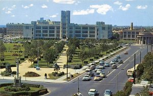 The Parkway with the Atlantic City High School in Atlantic City, New Jersey