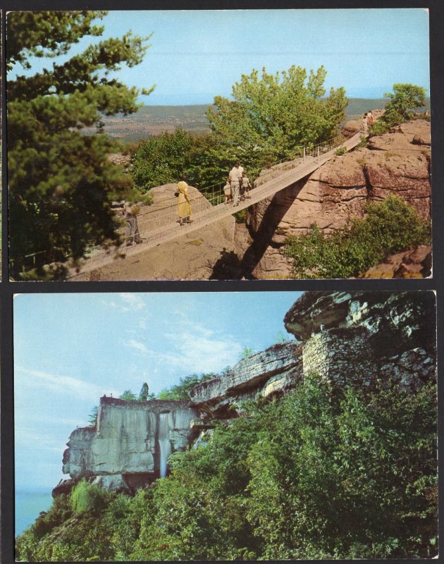 (2) Tennessee ROCK CITY GARDENS Observation Point High Falls Swing Along Bridge