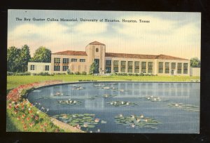 Houston, Texas/TX Postcard, Roy Gustav Cullen Memorial, University Of Houston