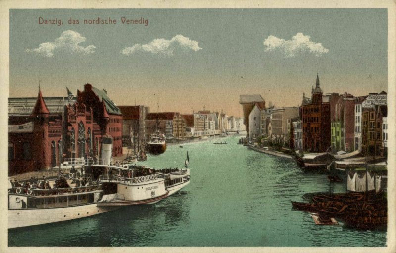 poland, DANZIG GDAŃSK, Das Nordische Venedig (1910s) Postcard