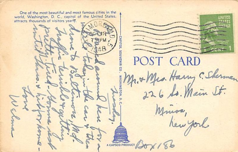 Greetings from Washington Large Letter 1948 